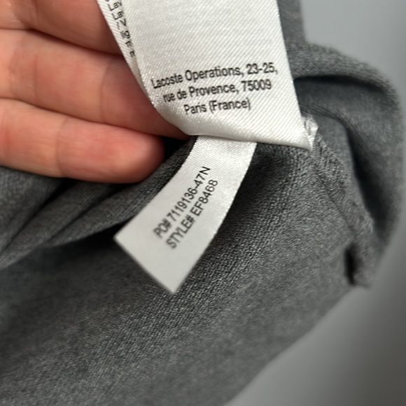 Lacoste Gray Pique Stretch Mini Polo Dress size 32 - Picture 10 of 12